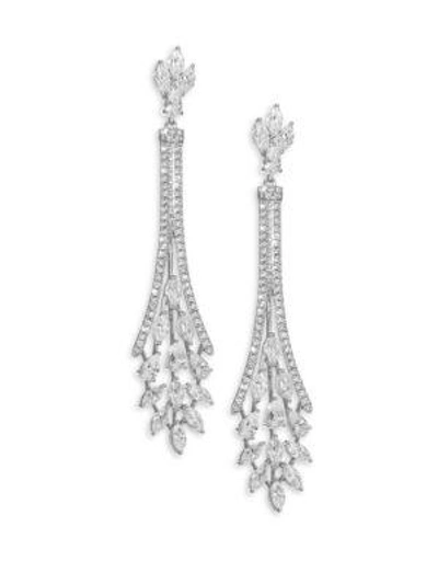 Adriana Orsini Daphne Pav&eacute; Crystal Chandelier Earrings In Silver