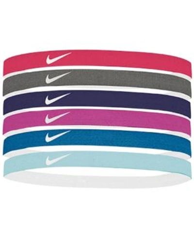 Nike Printed 6-pack Headbands, Women's, Red In Habanero Red