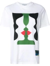 Prada Printed T-shirt In Bianco+agavebianco