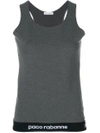 Rabanne Bodyline Logo Vest In Grey