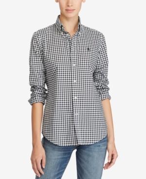 polo ralph lauren slim fit gingham poplin shirt