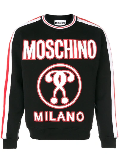 Moschino Question Mark Sweatshirt In Black