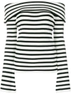 P.a.r.o.s.h Striped Off The Shoulder Sweater