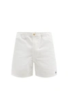 Polo Ralph Lauren Mens White Prepster Logo-embroidered Stretch-cotton Shorts Xl In Pure White