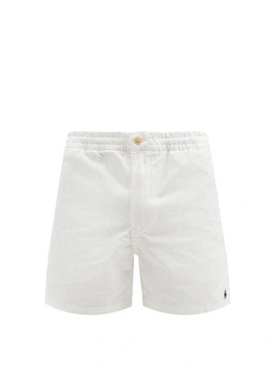 Polo Ralph Lauren Mens White Prepster Logo-embroidered Stretch-cotton Shorts Xl