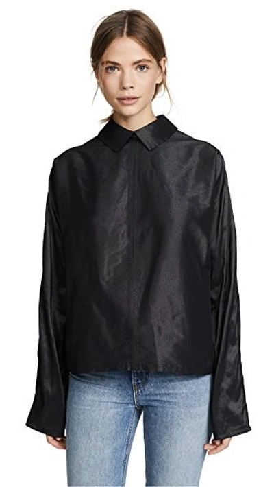 Paskal Collared Shirt With Bow In Black