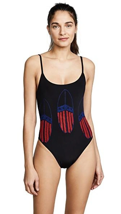 Banner Day Surf Boards One Piece In Black
