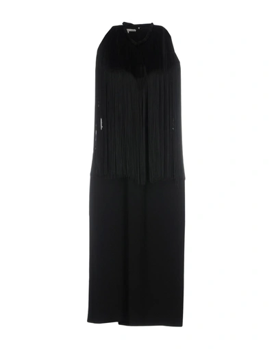 Stella Mccartney Silk Tassel Dress In Black