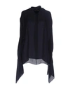 Balenciaga Silk Shirts & Blouses In Dark Blue