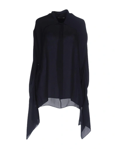 Balenciaga Silk Shirts & Blouses In Dark Blue