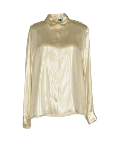 Msgm Solid Color Shirts & Blouses In Beige