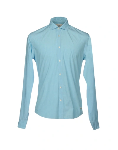 Scotch & Soda Solid Color Shirt In Sky Blue
