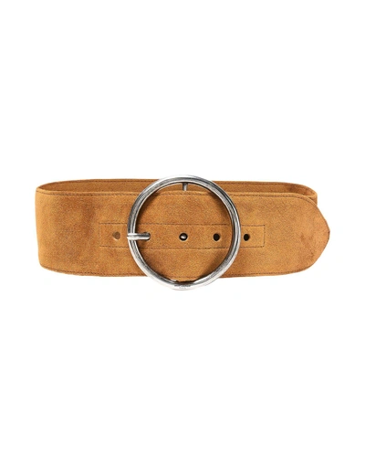 Saint Laurent Regular Belt In Camel