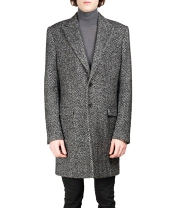Maison Margiela Herringbone Wool-blend Overcoat | ModeSens