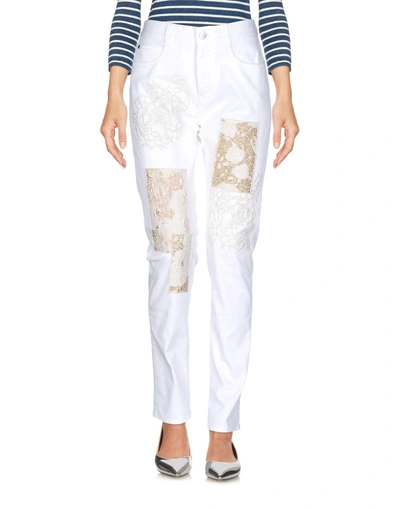 Stella Mccartney Denim Pants In Ivory