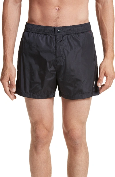 Moncler Swim Trunks W/ Logo Taping Sides, Navy