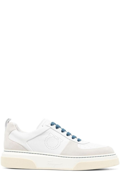 Salvatore Ferragamo Cassina Low-top Sneakers In White