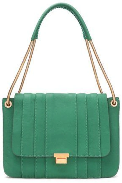 Anya Hindmarch Woman Textured-leather Shoulder Bag Emerald