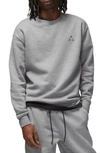 Jordan Men's  Brooklyn Fleece Crew-neck Sweatshirt In Grey