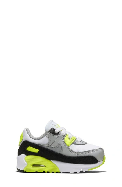 Nike Kids' Air Max 90 Sneaker In White/ Particle Grey/ Volt