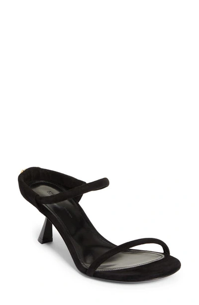 Khaite Seigel 65mm Suede Sandals In Black