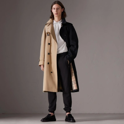Burberry Gosha X Two tone Trench Coat In Honey ModeSens