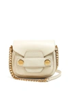 Stella Mccartney Stella Popper Small Faux-leather Cross-body Bag In Ivory