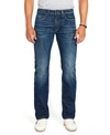 Buffalo David Bitton Relaxed Straight Driven Jeans In Dark Blue Sanded