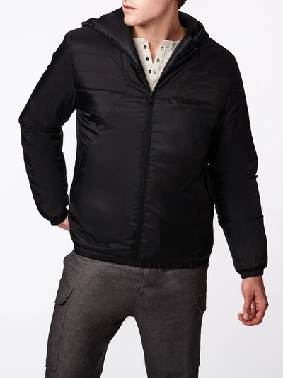 Bernardo Men's Performance Quilted Hoodie In Black