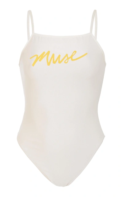 Adriana Degreas Muse High Leg Swimsuit In White