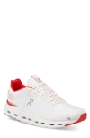 On Cloudnova Form Sneaker In White/ Red
