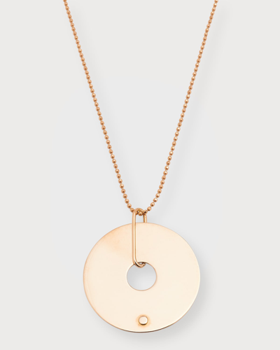 Ginette Ny 18k Rose Gold Donut On Chain Necklace