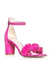 Kenneth Cole Women's Langley Suede Ankle Strap High Heel Sandals In Bubblegum Pink