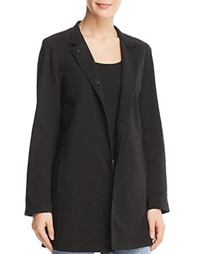 Eileen Fisher Snap-front Long Jacket - 100% Exclusive In Black