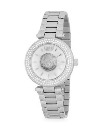 Versace Lion Stainless Steel Bracelet Watch In Grey