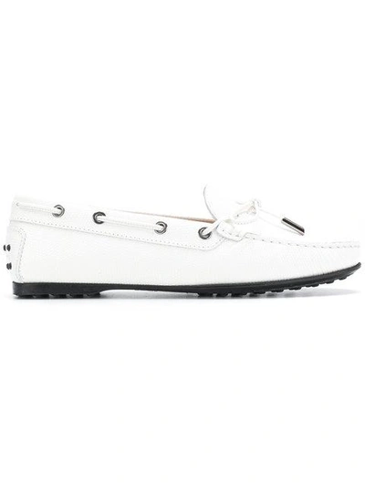 Tod's Gommino Driving Shoes In White