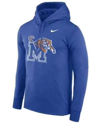 Nike Men's Memphis Tigers Therma Logo Hoodie In Royalblue