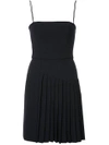Dion Lee Pleated Layer Mini Dress In Blue