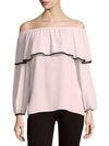 Vince Camuto Off-the-shoulder Top In Pink