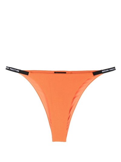 Heron Preston Logo Tape Bikini Bottoms In Orange