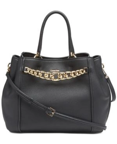 Calvin Klein Camila Medium Satchel In Black