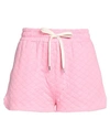 Vicolo Woman Shorts & Bermuda Shorts Pink Size M Cotton, Polyamide, Polyester, Elastane