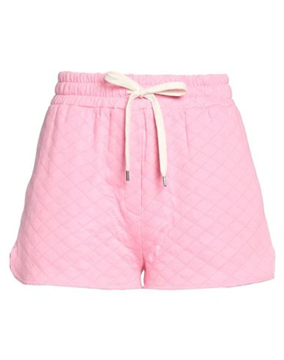 Vicolo Woman Shorts & Bermuda Shorts Pink Size M Cotton, Polyamide, Polyester, Elastane