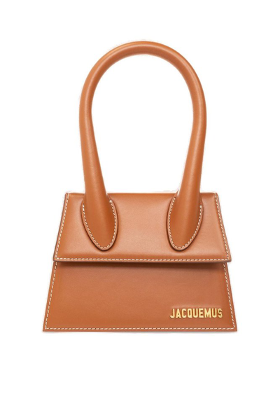 Jacquemus Le Chiquito Logo Plaque Mini Tote Bag In Brown