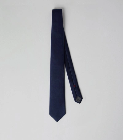Brunello Cucinelli Silk Tie In Blue