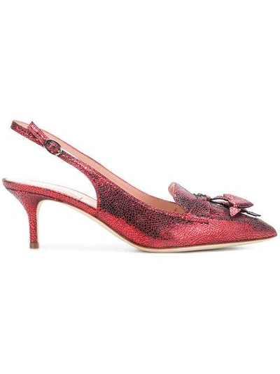 Alberta Ferretti Bow Sling-back Pumps