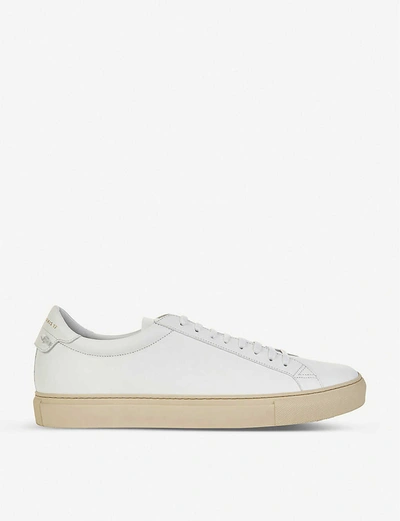 Givenchy Mens White Knot Leather Lace-up Trainers 9