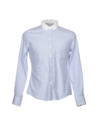 Band Of Outsiders Striped Shirt In Sky Blue