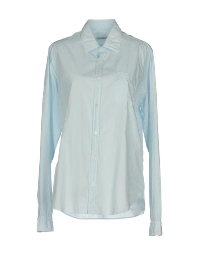Robert Friedman Solid Color Shirts & Blouses In Sky Blue