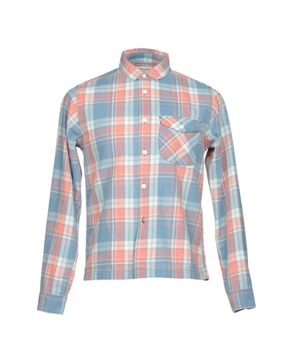Ron Herman Checked Shirt In Pastel Blue